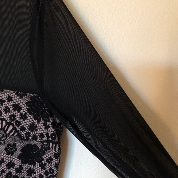 NWOT Motherhood Maternity Women’s Tan & Black Mesh/Lace Dress (Size: Large) - Picture 4 of 6